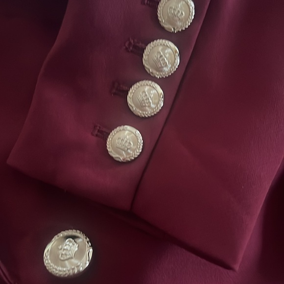 NWT $288 Walter Baker Felicia Blazer Size S Merlot Color - Picture 9 of 14